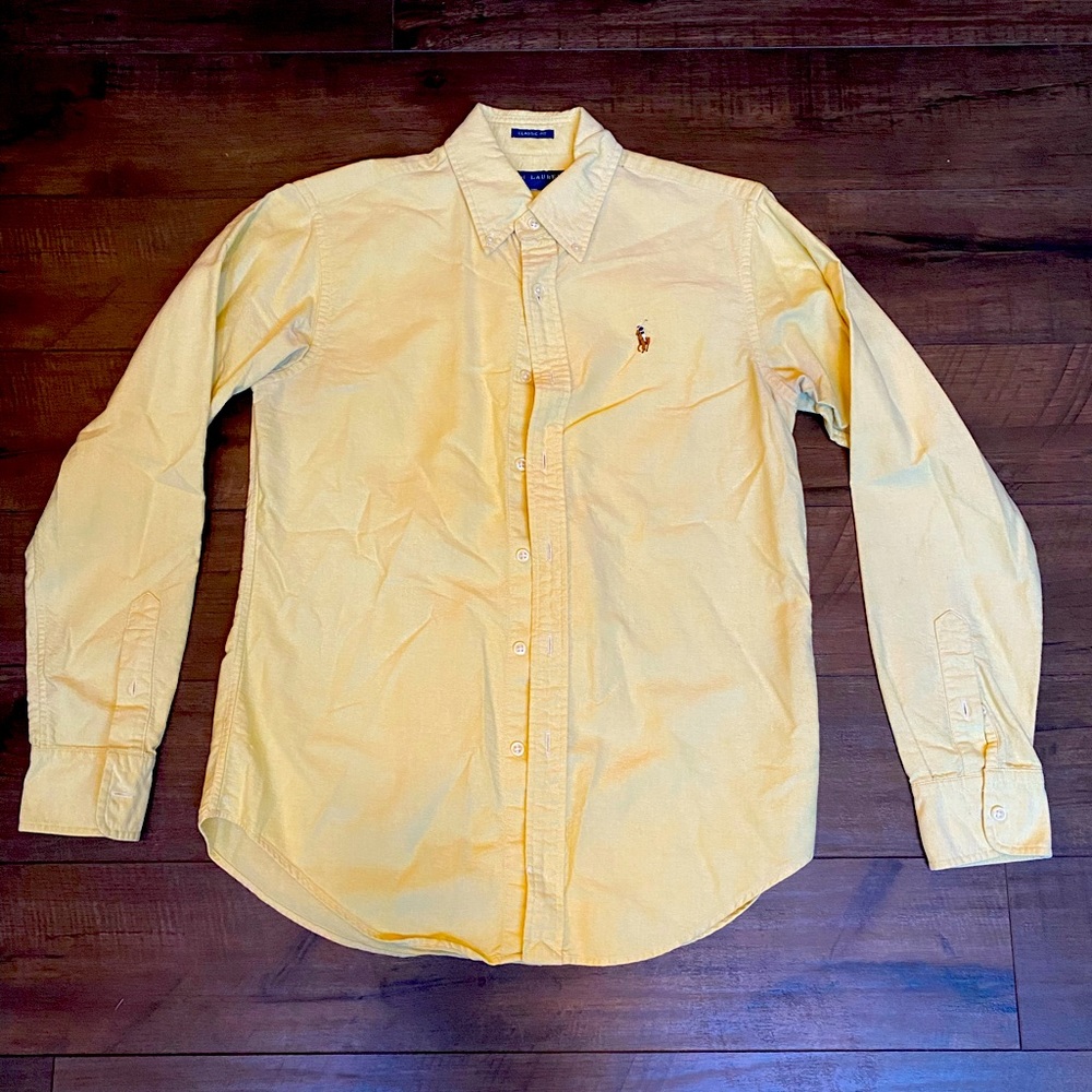 Ralph Lauren yellow button up. Classic fit size 4